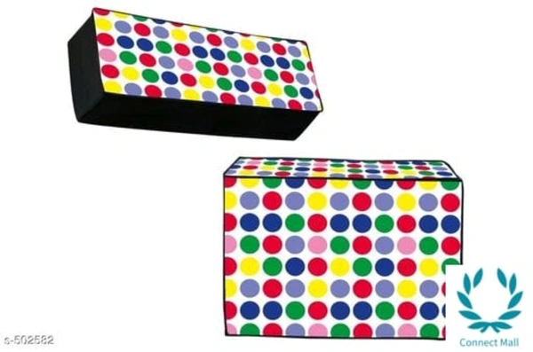  Colorful Non Woven Split AC Covers Vol 1 - Indoor-40inX 10in X 13in, Outdoor- 35inX 15inX 21in, Black, Non Wove, Printed,  Set1
